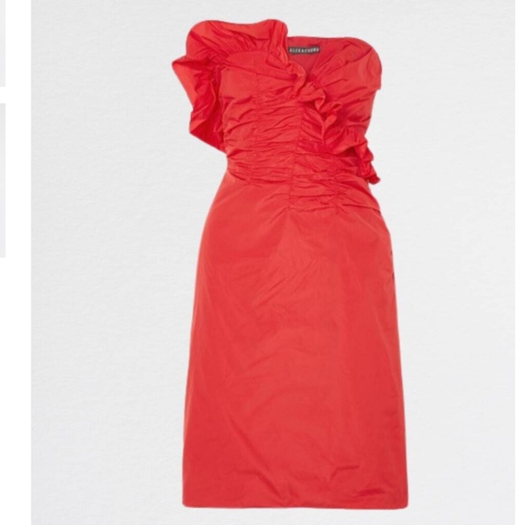 New AlexaChung Ruched Strapless Dress UK16